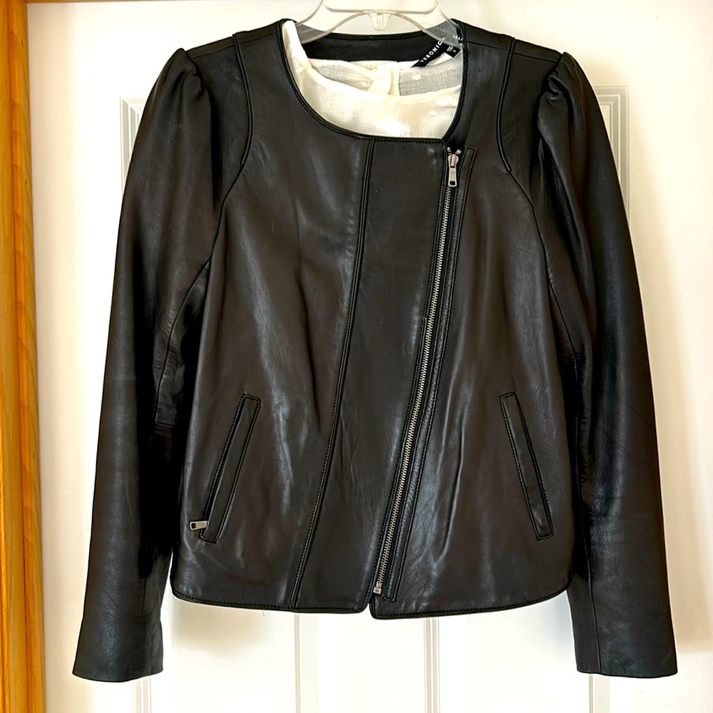 Joie Lamb leather biker jacket size M